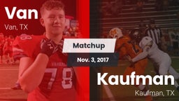 Matchup: Van  vs. Kaufman  2017