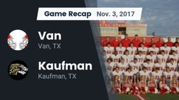 Recap: Van  vs. Kaufman  2017