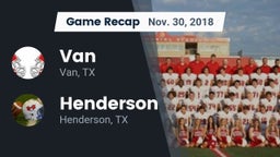 Recap: Van  vs. Henderson  2018