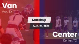 Matchup: Van  vs. Center  2020