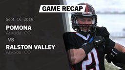 Recap: Pomona  vs. Ralston Valley  2016