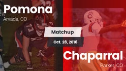 Matchup: Pomona  vs. Chaparral  2016