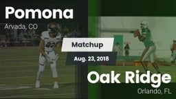 Matchup: Pomona  vs. Oak Ridge  2018