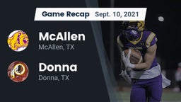 Recap: McAllen  vs. Donna  2021