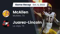 Recap: McAllen  vs. Juarez-Lincoln  2022