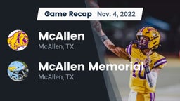 Recap: McAllen  vs. McAllen Memorial  2022