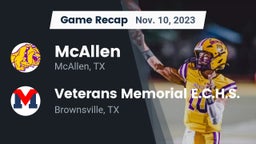 Recap: McAllen  vs. Veterans Memorial E.C.H.S. 2023