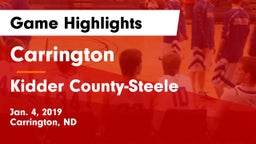 Carrington  vs Kidder County-Steele  Game Highlights - Jan. 4, 2019