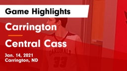 Carrington  vs Central Cass  Game Highlights - Jan. 14, 2021
