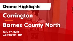 Carrington  vs Barnes County North Game Highlights - Jan. 19, 2021