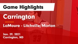 Carrington  vs LaMoure - Litchville/Marion Game Highlights - Jan. 29, 2021