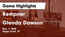 Kempner  vs Glenda Dawson  Game Highlights - Nov. 7, 2020