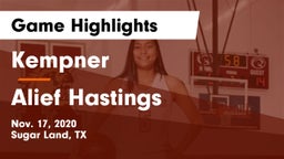 Kempner  vs Alief Hastings  Game Highlights - Nov. 17, 2020