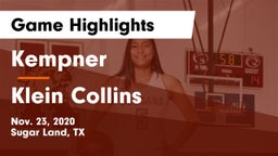 Kempner  vs Klein Collins  Game Highlights - Nov. 23, 2020