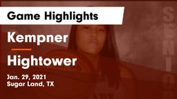 Kempner  vs Hightower  Game Highlights - Jan. 29, 2021