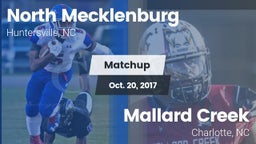 Matchup: North Mecklenburg vs. Mallard Creek  2017
