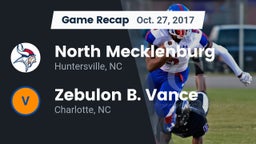Recap: North Mecklenburg  vs. Zebulon B. Vance  2017
