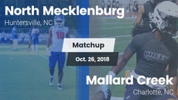 Matchup: North Mecklenburg vs. Mallard Creek  2018