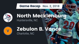 Recap: North Mecklenburg  vs. Zebulon B. Vance  2018