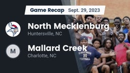 Recap: North Mecklenburg  vs. Mallard Creek  2023