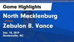 North Mecklenburg  vs Zebulon B. Vance  Game Highlights - Jan. 18, 2019