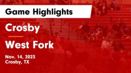 Crosby  vs West Fork Game Highlights - Nov. 14, 2023