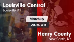 Matchup: Central  vs. Henry County  2016