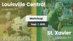Matchup: Central  vs. St. Xavier  2018