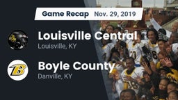 Recap: Louisville Central  vs. Boyle County  2019