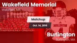 Matchup: Wakefield Memorial vs. Burlington  2016