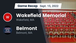 Recap: Wakefield Memorial  vs. Belmont  2022