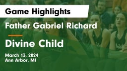 Father Gabriel Richard  vs Divine Child  Game Highlights - March 13, 2024