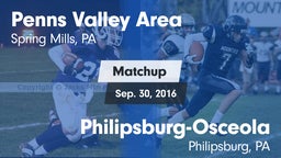 Matchup: Penns Valley Area vs. Philipsburg-Osceola  2016