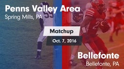 Matchup: Penns Valley Area vs. Bellefonte  2016