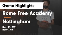 Rome Free Academy  vs Nottingham  Game Highlights - Dec. 11, 2021