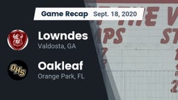 Recap: Lowndes  vs. Oakleaf  2020