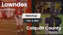 Matchup: Lowndes  vs. Colquitt County  2020