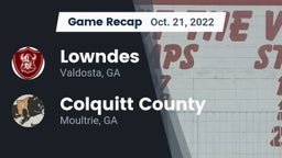 Recap: Lowndes  vs. Colquitt County  2022