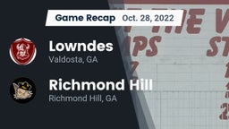 Recap: Lowndes  vs. Richmond Hill  2022