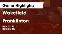 Wakefield  vs Franklinton  Game Highlights - Nov. 23, 2021