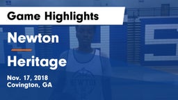 Newton  vs Heritage Game Highlights - Nov. 17, 2018