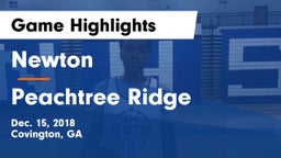 Newton  vs Peachtree Ridge Game Highlights - Dec. 15, 2018