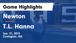 Newton  vs T.L. Hanna  Game Highlights - Jan. 21, 2019