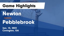 Newton  vs Pebblebrook  Game Highlights - Jan. 15, 2022