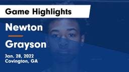 Newton  vs Grayson  Game Highlights - Jan. 28, 2022