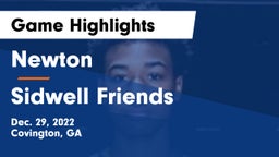 Newton  vs Sidwell Friends  Game Highlights - Dec. 29, 2022