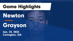 Newton  vs Grayson  Game Highlights - Jan. 24, 2023