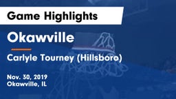 Okawville  vs Carlyle Tourney (Hillsboro) Game Highlights - Nov. 30, 2019
