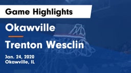 Okawville  vs Trenton Wesclin  Game Highlights - Jan. 24, 2020