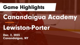Canandaigua Academy  vs Lewiston-Porter  Game Highlights - Dec. 2, 2023